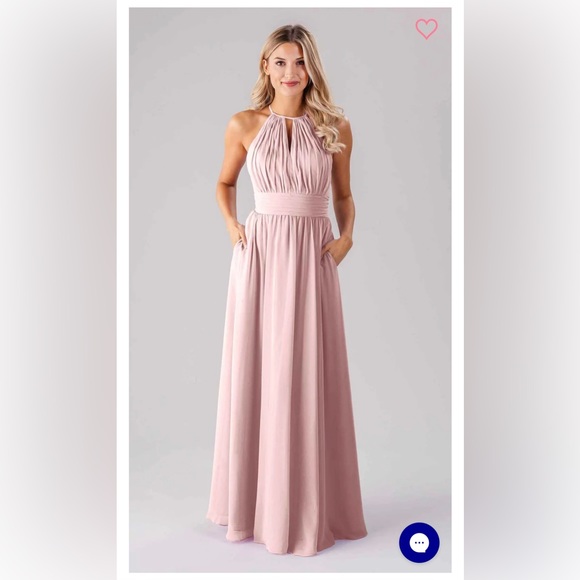 Kennedy Blue Bailey Bridesmaid Dress with pockets in Blush - Picture 1 of 5